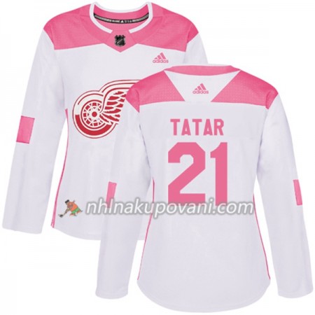 Detroit Red Wings Dresy Tomas Tatar 21 Bílá 2017-2018 Adidas Růžová Fashion Authentic - Dámské Detroit Red Wings Dresy Tomas Tatar 21 Bílá 2017-2018 Adidas Růžová Fashion Authentic - Dámské
